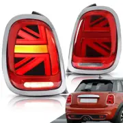 Red Led Rear Lights For 2014-23 Mini Cooper F55 F56 F57 Union Jack W/Sequential (for: Mini)