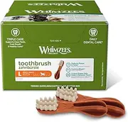 WHIMZEES Toothbrush Dental Dog Treats, Bulk Box, Large (18-27kg Dogs), Natural Daily Dental Chews (30 Count)
