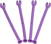 Lwuey 4 Pack Silicone Stemware Saver, Flexible Stemwares Holder Wine Glass Dishwasher Protector Tether Goblet Holders Safe Attachment Purple Washing Assistant for Home Bar Party Champagne Glasses
