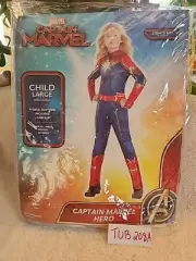 NEW Marvel Avengers CAPTAIN MARVEL Child Large 12-14 Light-Up Halloween Costume