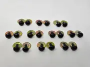 10 pair VTG Zims 12mm Round Black Domed Plastic Safety Eyes Amigurumi Craft Doll