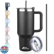 StarSpeed 40 oz Tumbler with Handle and Straw Lid | Stainless Steel Water Bot