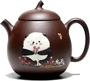 Violet Sand Cup, Tea Cup, Chinese Hand Carved Vintage Ceramic Teapot, Tea Ceremony, Portable Travel Teapot, Teapot for Infuser