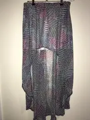 Supre Multi Rainbow Lowered Back Hem Skirt Size S