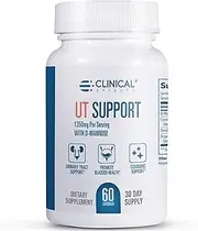 Clinical Effects UT Support - Natural Cleansing Support - 1000mg D Mannose with Cranberry, Dandelion, Hibiscus Extract - Urinary Tract Cleanse and Immune Support - 60 Veggie Capsules - Made in the USA