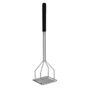 Thunder Group 24" Chrome Plated Sqaure Potato Masher w/ Soft Grip Handle