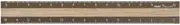 DESIGNPHIL 42280006 Midori Ruler, Aluminum, Wood, 5.9 inches (15 cm), Brown x Brown