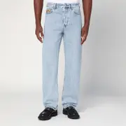[GUCCI] Sky blue jeans with GG fabric insert 32 Light blue