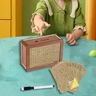 Wood Piggy Bank with Marker Craft Money Storage for Adults Child Party Favor