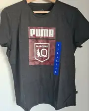 Puma QLD Maroons Womens NRL Graphic Grey Heather T-Shirt L Large