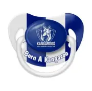 NORTH MELBOURNE KANGAROOS AFL TEAM 2007 - 2016 LOGO INFANT BABY DUMMY PACIFIER