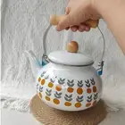 Enamel Teapot 2.5L Sturdy Coffee Pot for Kitchen Decor Party Restaurant
