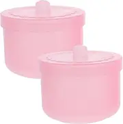 NULYLU 2pcs Manicure Tool Cleaner Box Reusable Nail Art Tools Soaking Tray with Detachable Lid for Easy Cleaning Compact for Travel and Home Use for Nail Professionals and Beauty Salons