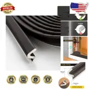 Flexible Door Seal Strip - 60FT Soundproof Foam Weather Stripping for Large Gaps