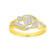 9ct Gold Diamond Ring