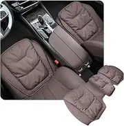ontto 1 Piece Car Back Seat Cushion Rear Seat Nappa Leather Pads Goose Down Comfortable Universal Soft Cover Auto Interior Accessories Protect for Most Vehicle Mocha Brown