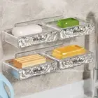 Shower Soap Dispenser Easy-install Bathroom Organizer Space-saving Wall-mounted