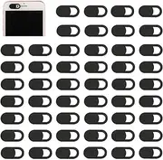 Pack of 50 Camera Covers, Mobile Phone, Ultra Thin Cover for Camera, Laptop, Black Webcam Cover Slider, for Computer, Mobile Phone, Smartphone, Tablet, Laptops, Protection of Your Privacy, Strong