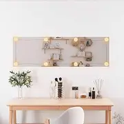 Bathroom Mirror with LED Lighting, Light Colour Temperature 3000-6000 K, Illuminated Wall Vanity Mirror, 30 x 80 cm