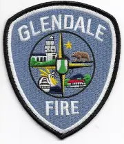 *NEW* Glendale Fire - Gray, California (3.75" x 4.5" size) fire patch