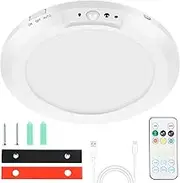 AwObEpl Wireless Ceiling Light,Rechargeable Ceiling Light with Remote,Cordless Shower Light,Motion Sensor Shower Light,Motion Sensor Ceiling Lamp,Magnetic Ceiling Lamp for Bathroom