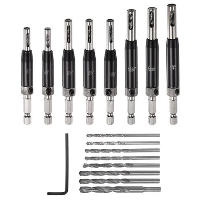 Door Lock Hinge Drill Bit Trend Guide Self Centering Hole Drilling Bits Set