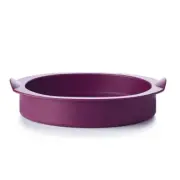 NEW Tupperware Silicone Round Form Royal Purple Cake & Quiche Baking Mold