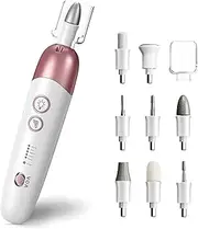 Electric Nail File, Cordless Nail Drill, Pedicure Sets for Feet with 8 Drill Bits, 5 Modes Adjustable Nail Drill, Electric Nail File for Gel/Acrylic Nails and Hard Cuticles (Pink)