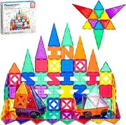 PicassoTiles PT82 Creativity Set Magnet Building Tiles Clear Color Magnetic 3D Building Block - Creativity Beyond Imagination! Educational, Inspirational, Conventional, Recreational