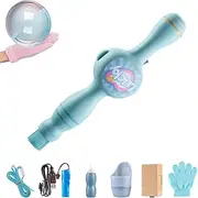 Elastic Bubble Fog Wand, Interactive Fog Smoke Bubble Machine with Elastic Smoke Effect, Portable Bubbles Blower for Party, Outdoor Events, with Accessories Set (Blue)
