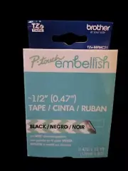 P-touch Embellish 1/2" Tape/Black