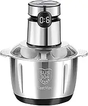 5L Electric Meat Grinders Multifunctional 304 Stainless Steel Food Crusher Vegetable Slice rChopper Mincer Baby Food Processor touchscreen version (DXJY275 touchscreen version)