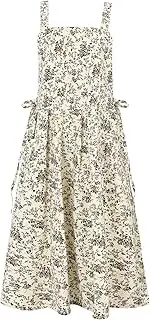 Surblue Cotton Aprons for Women Japanese Style Waterproof Cute Kitchen Aprons with Pockets Pinafore Dress for Painting Cleaning Cooking Gardening