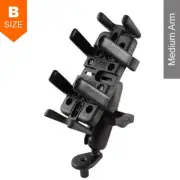 RAM Motorcycle Fork Stem Universal Finger-Grip Mount Kit
