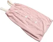 Beaupretty Cute Cartoon Bath Towel Wrap for Women Quick Dry Soft Coral Fleece Spa with Straps Cheerful Design for Home Travel Absorbent Bath Skirt