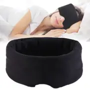 Sleep Mask for Women & Men Handmade Cotton - Eye Mask Sleep with Double Thickened Nose Wing for Fully Light Blocking, Blindfold Sleeping Mask for Home/Flight/Shift Work