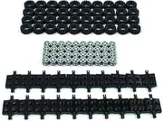 New Lego Tire, Wheel and Square Axles Bulk Lot - 100 Pieces Total