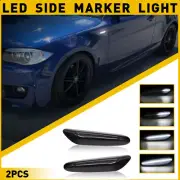 2X White Dynamic Turn Signal LED Side Marker Light FIT BMW E90 E82 E91