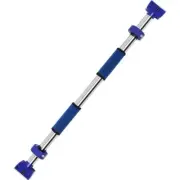 Doorway Pull Up Bar Upper Body Excerise Blue Workout Barre Safety Lock Catch NEW