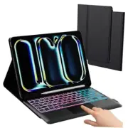 for iPad Pro 13 inch (M4) 2024 Trackpad Keyboard Case: 3 Zone 7 Colors Backlit
