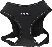 [Puppia] Trek Snugfit E Dog Harness, Black, Medium (PLRA-HE9323-BK-M)