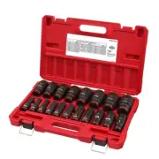 19PCSHOCKWAVE Impact Duty&trade; 1/2" Drive SAE Deep 6 Point Socket Set New!