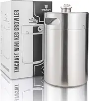TMCRAFT 170OZ Stainless Steel Mini Keg, Portable beer growler with Exhaust Valve Designed Cap to Keep Beverage Fresh