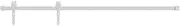 vidaXL Steel White Sliding Door Hardware Kit - Durable, Secure & Smooth - for Home & Commercial Use - Suitable for 60-91.5 cm Wide, 35-45 mm Thick Doors - 183 cm Total Rail Length