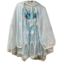 在飛比找蝦皮購物優惠-Elsa洋裝含披風兩件 尺寸120 萬聖節 必備