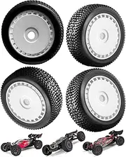 RC 17mm Tires for ARRMA 1/8 Talion 6S BLX,Typhon 6S 3S BLX,Redcat,Team,Losi,HPI,HPS,Kyosho,Hobao,Rc Tires Wheels 4PCS,Replace ARA550097,White