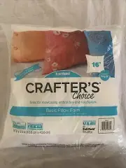 NEW Fairfield 16" Poly-fil Basic Pillow Form Crafter's Choice White Zippered