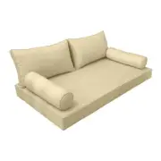 |SLIPCOVER ONLY|S2 Daybed Mattress Bolster Backrest Covers Piped Trim Crib AD103