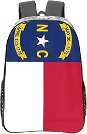 HJLUUFT North Carolina state flag print Clear Backpack for Stadium Events, Small Clear Backpack for Concert Festival Sports