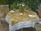 Tablecloth Jacquard Gold Cream 140x140 CM Gobelinart France Provence
